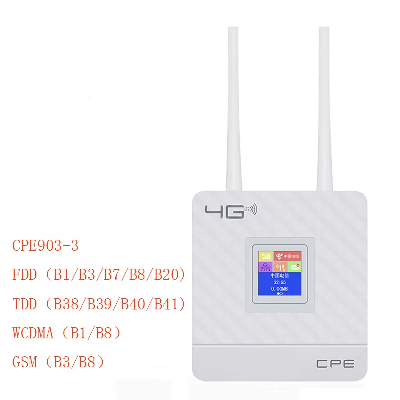 Routeur 4G Carte Sim Portable Wifi Modem Passerelle CAT4 FDD TDD LTE WCDMA GSM Mondial Débloquer Antennes Externes Routeurs Sans Fil