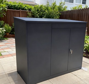 Kim loại xe đạp lưu trữ tủ ngoài trời không thấm nước chống gỉ có thể khóa tủ nhà vườn công cụ linh tinh tổ chức tủ - Product Image 2