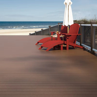 Wasserdichte Outdoor WPC-Terrassendielen Holz-Kunststoff-Verbunddielen mit Holzmaserung für den Außenbereich