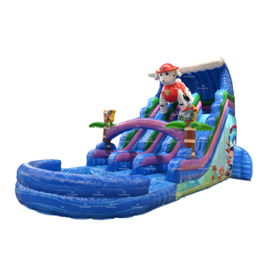 Hotsale kartun tema Paw anjing tiup seluncuran air Patrol taman hiburan kastil memantul anak taman olahraga taman - Product Image 1