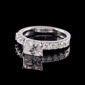 Moissanite <strong>Promise</strong> <strong>Ring</strong> Sterling Silver <strong>Cheap</strong> Adjustable <strong>Rings</strong> Mens Vintage <strong>Rings</strong> - Product Image 3