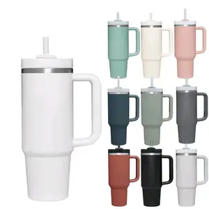 Benutzer definiertes Logo 40 Unzen Leopard gravierte Tasse Quencher H2.0 Flow State Tumbler 40 Unzen Edelstahl Reise becher mit Griff