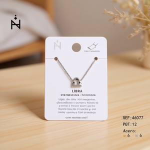 Cavigliera con ciondolo a forma di bilancia in acciaio inossidabile per donna, gioielli alla moda, braccialetto con ciondolo segno zodiacale - Product Image 3