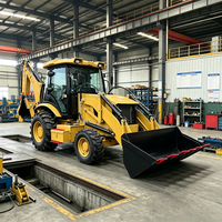 Excavator-Loader dan Backhoe Loader Multifungsi dengan Fungsi Ganda untuk Pekerjaan Parit Irigasi