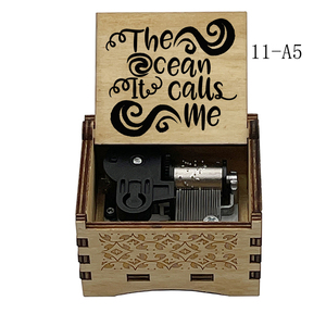 Caja de Música de Madera con Diseño de Anime Ocean Princess, Mecanismo de Cuerda, Regalo Especial para Cumpleaños - Product Image 5