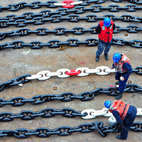 Chaîne d'amarrage marine en bitume noir U2 U3 pour la construction navale