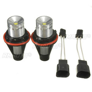 2 ampoules LED Angel Eyes Halo Ring Light blanches 6000K 10W/ampoule pour phares BMW E39 X5 E60 E63 E64 E53 sans erreur - Product Image 2