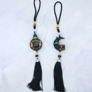 Pendentif de rétroviseur de voiture islamique en plastique de qualité supérieure, certifié ISO, cadeau Eid Mubarak pour les conducteurs musulmans - Product Image 1