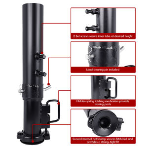 <span class=keywords><strong>Attelage</strong></span> de remorque robuste à col de cygne 30000 LBS, hauteur réglable 30-38 pouces, pour tube rond, compatible avec attache de remorque à <span class=keywords><strong>boule</strong></span> de 2-5/16 pouces - Product Image 4
