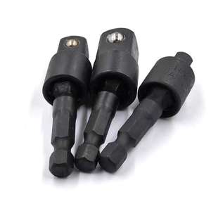 CR-V 35K เหล็กคาร์บอน 1/4 <span class=keywords><strong>3</strong></span>" <span class=keywords><strong>3</strong></span>/8" 1/<span class=keywords><strong>2</strong></span>" ไขควงอากาศ Universal Joint Square Hex หมุนอะแดปเตอร์ซ็อกเก็ตชุบโครเมี่ยมมือเครื่องมือ Se - Product Image 6