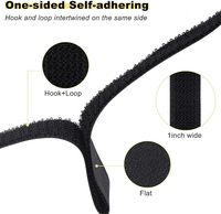 Vente en gros d'attaches de câble un côté en nylon 100% boucle de ceinture réglable polyvalente auto-adhésive boucle à crochet attaches de câble réutilisables noires
