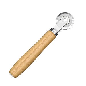 Wooden Handle Creasing Roller For Paper Crafts Corrugated Board Folding Tool With Metal Wheel - Product Image 1