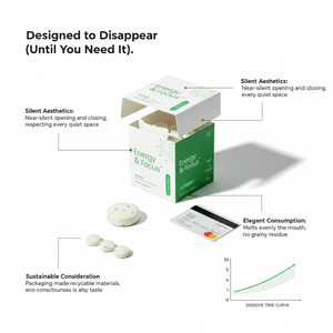 LUVVITA Menthes à la caféine personnalisées OEM, comprimés à mâcher, vitamine B6, L-théanine, soutien énergétique, concentration, <span class=keywords><strong>sans</strong></span> <span class=keywords><strong>sucre</strong></span>, pour adultes, HALAL - Product Image 2