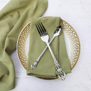 2024 nouveau mariage coton dîner serviette fête 15*15 pouces 100% coton pâté tapis serviettes de Table - Product Image 1