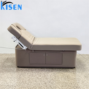 KISEN Professional Salon Furniture Electric Beauty Bed Salon Massage <b>Table</b> Massage Bed 2 Motor Lash Bed <b>Table</b> with Large Space - Product Image 1