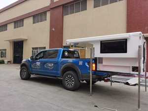 Manley Dry Bathroom Wind down Ute Truck Bed Tent Pop-up Camper para 4 personas Slide-On Camper For-Truck Travel Trailers - Product Image 3