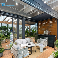 Pergola rétractable en aluminium sur mesure Sweet Home, qualité supérieure, imperméable, installation facile, système complet, maison d'été extérieure
