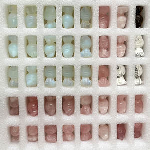 Sıcak satış 1.5 inç Mini doğal taş el oyma kristal merhaba KT kedi dekoratif hediyeler için sevimli heykelcik - Product Image 5