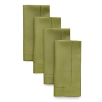 Serviettes carrées en lin vert olive faites à la main, de qualité supérieure, lavées et ourlées, 45x45cm, pour mariages et décorations de fête