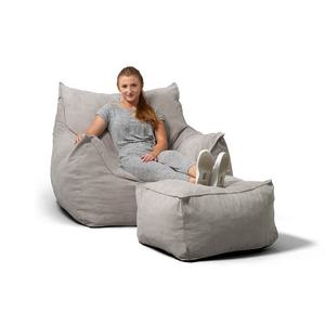 Wholesale Custom Japanese Style Cotton Linen Bean Bags Lazy <b>Sofa</b> Ottoman Pouf - Product Image 6