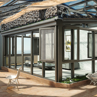 Villa moderne Gonho avec toit en dôme, véranda, serre, jardin d'hiver quatre saisons, solarium, structure à rupture de pont thermique, verre isolant