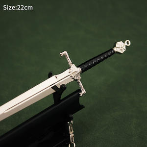 Porte-clés réaliste de la série <span class=keywords><strong>Game</strong></span> <span class=keywords><strong>of</strong></span> Thrones, porte-clés épée, porte-clés dragon 3D en métal, épée de feu noire - Product Image 3