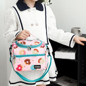 Tas Makan Siang Terisolasi Portabel Motif Kartun Fashion Terbaru untuk Wanita Pria, Tas Selempang Bahu untuk Pelajar Anak-anak, Tas Pendingin Piknik - Product Image 5