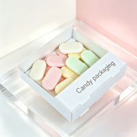 Boîte d'emballage pliable personnalisée avec logo, avec fermeture à pression, idéale pour l'emballage de bonbons et de snacks