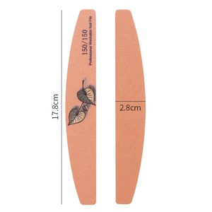 Tùy Chỉnh In Logo Nail Tập Tin 100/120/180/240 Nửa Mặt Trăng Hoa Nail Buffer <span class=keywords><strong>Zebra</strong></span> Nail Art Tập Tin - Product Image 2
