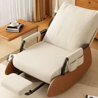 Fauteuil inclinable pliant pour adultes - Chaise de bureau, de sieste, de balcon, chaise à bascule moderne en métal pour la maison