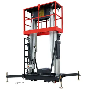 Aerial Work Platforms Man Pull or Electric Travel 4m-24m Aluminum Material Man Lift with Foldable Outriggers