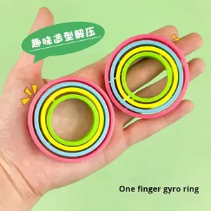 Spinner de Plástico con Forma de Anillo de Rábano, Juguete Giratorio para Aliviar el Estrés, Diversión con los Dedos - Product Image 5