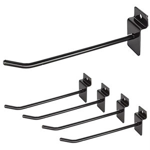 Crochets de suspension pour rayonnages de supermarché, noirs et blancs, à fil simple, pour panneaux rainurés, en métal et fer, accessoires de vente au détail - Product Image 1