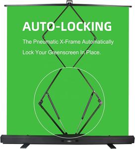 HEYU 2MX2M Sfondo Retrattile per Chromakey Verde, Blu, <span class=keywords><strong>Bianco</strong></span>, <span class=keywords><strong>Nero</strong></span>, Pieghevole, per Studio Fotografico - Product Image 2