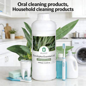 Huile essentielle d'eucalyptus biologique à prix de gros, huile d'eucalyptus pure et naturelle pour les produits de nettoyage ménager et buccal - Product Image 1