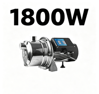 Pompe à jet domestique en acier inoxydable 304, double tension, surpresseur de conduite, haute pression, auto-amorçante, support OEM, 1800W