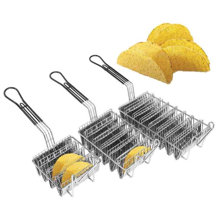 Kitchen Taco Basket Holds 4 Shells Deep Fryer Taco Holder Basket Taco