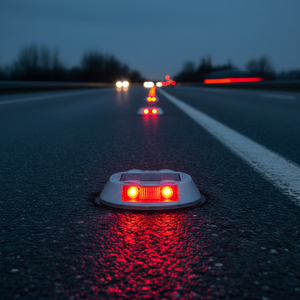 Reflector Solar LED de Alta Visibilidad para Carreteras con Anclaje, Reflector Blanco, Resistente al Agua IP68, Materiales HDPE y PC - Product Image 3