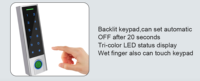 Lecteur de carte RFID tactile HF3 avec empreinte digitale et code PIN, contrôle d'accès pour porte métallique, 1000 utilisateurs, étanche et résistant aux intempéries, extérieur IP66