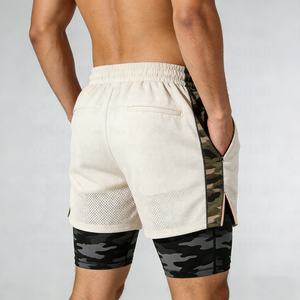 यू. मी कस्टम विभाजन 2 1 स्लिम फिट संपीड़न पहनने वाले स्पैन्डेक्स इलास्टिक कमर कैमलारूम पुरुषों के जिम - Product Image 2