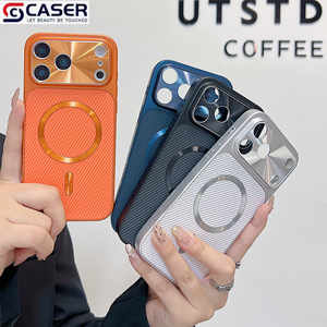 Coque de Téléphone Rigide en PC Aimantée en Fibre de Carbone de Haute Qualité se Transformant Instantanément pour iPhone Séries 17 16 15 - Product Image 2