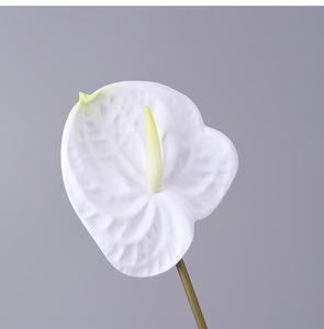 M727 fleurs artificielles décoration mariage flores 3D latex plastique faux anthurium pour décor - Product Image 6