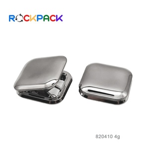 Caja de sombra de ojos de un solo lado de color plateado <span class=keywords><strong>con</strong></span> logotipo personalizado embalaje de plato de colorete en polvo - Product Image 5