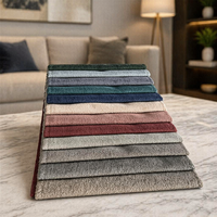 Tissu d'ameublement imperméable en velours tricoté chaîne 100 % polyester avec flocons de neige gaufrés pour canapé et rideau