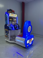 Machine de jeu d'arcade de course automobile pour enfants à monnayeur avec éclairage LED, simulateur de conduite pour enfants, machine de jeu vidéo pour parc d'attractions