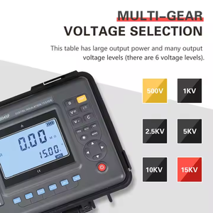 เครื่องทดสอบความต้านทานฉนวนดิจิตอล FUZRR ES3045F 15KV เครื่องวัดกระแสไฟฟ้าแรงสูงแบบพกพา เมกะโอห์มมิเตอร์ ES-3045F ES3045F - Product Image 2