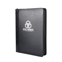 Porte-documents de présentation en cuir PU format A4-A5 pour femme, classeur exécutif avec fermeture éclair pour documents, calculatrice, œuvres d'art - Marque TSH