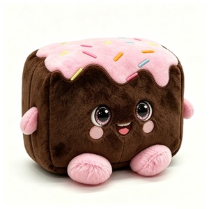Peluche gâteau personnalisée, peluche dessert, peluche gâteau au chocolat, peluche confettis, peluche squishy alimentaire - Product Image 1