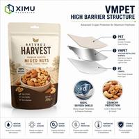 Bolsa de Papel de Aluminio Puro para Snacks, Tipo Stand-Up, Resistente a la Humedad, Reutilizable, 500g 1kg, para Frutos Secos, Larga Vida Útil, para Exportación