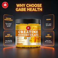 Gummies de créatine à la mangue en marque blanche OEM, 120 unités, haute absorption pour la force musculaire, l'endurance et les performances, personnalisables